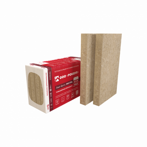 Утеплитель ROCKWOOL ЛАЙТ БАТТС ЭКСТРА 1000х600х50  (8 шт 4,8м2/0,24м3.)